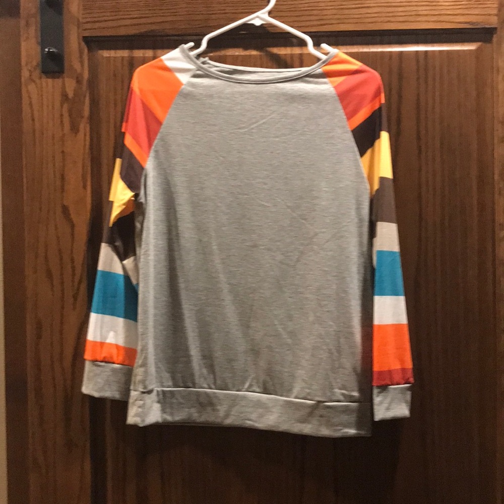 Boutique Striped sleeve top